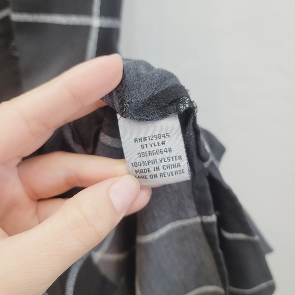 💕 Bailey Blue Black & White Short Sleeve Plaid/ Check Dress Women's Size Small - Picture 4 of 11